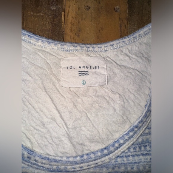 Anthropologie Sol Angeles Cotton Blend Tank Top Made in USA - Picture 2 of 4